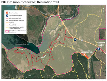 Elk Rim Non Motorized Trail map thm